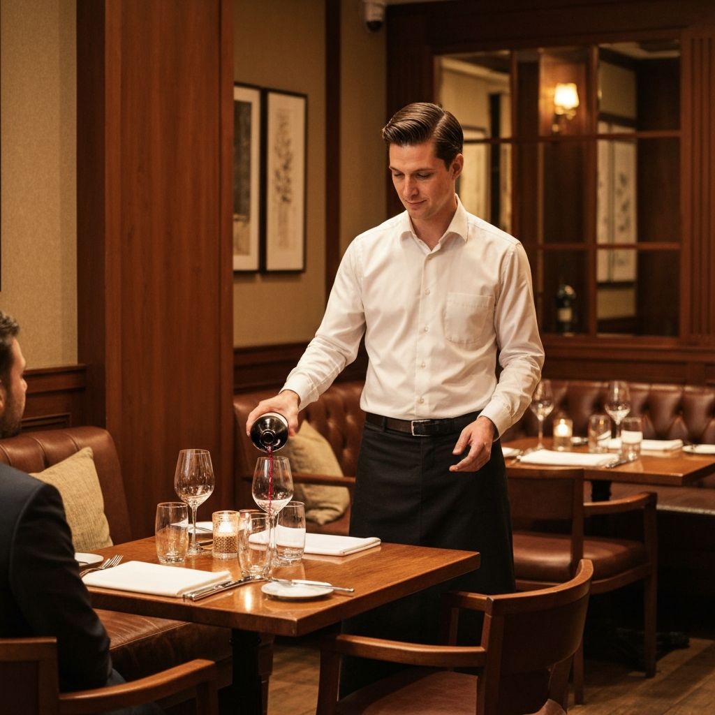 Elegant Restaurant Wine Service